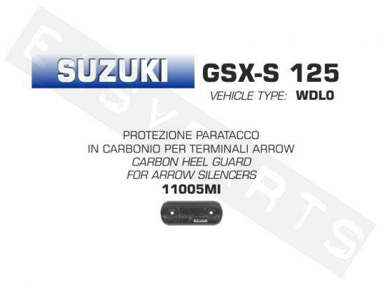Hitteschild uitlaatbocht ARROW Carbon Suzuki GSX-S 125i '17-'18