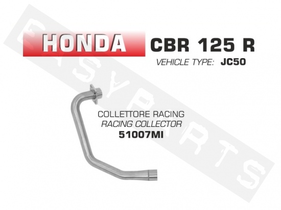 Uitlaatbocht ARROW 'Racing' Honda CBR125 E3 '11-'16