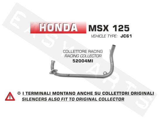 Collettore Racing ARROW Honda MSX 125i 2013-2015