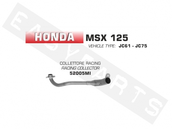 Uitlaatbocht ARROW 'Racing' Honda MSX 125i E3 '13'15/ E4 '16-'19