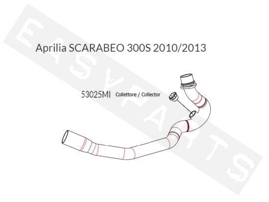 Collettore ARROW 'Racing Link' Aprilia Scarabeo Light 300i 2009-2010