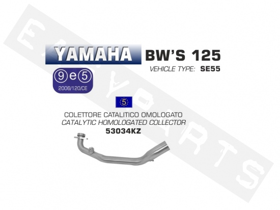 Uitlaatbocht ARROW 'Catalytic' Yamaha Bw's 125i E3 '10-'13