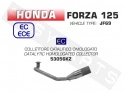 Collecteur catalyser ARROW Honda Forza 125i E3 2015-2017/E4 2018-2020