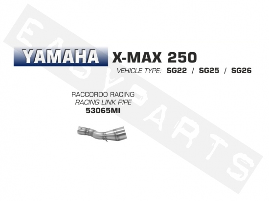 Mid pipe Racing ARROW Yamaha X-Max 250i E3 2009-2016
