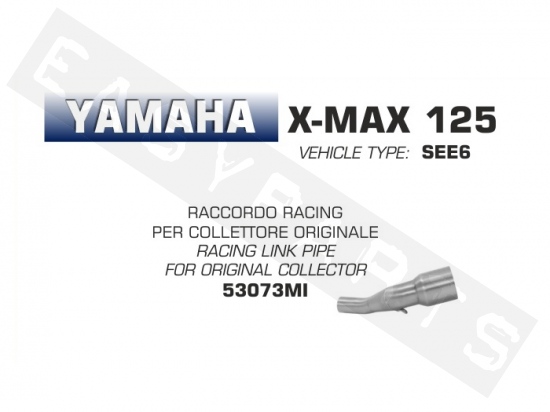 Mid-pipe ARROW 'Racing' ARROW Yamaha X-Max 125i '18-'19