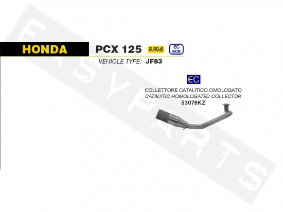 Collecteur catalyser ARROW Honda PCX 125i E4 2018-2020