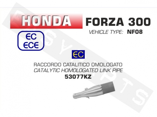 Mid-pipe ARROW 'Catalytic' Honda Forza 300i E4 '18-'20