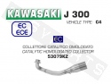 Krümmerrohr ARROW 'Katalysator' Kawasaki J300i E4 2017-2019