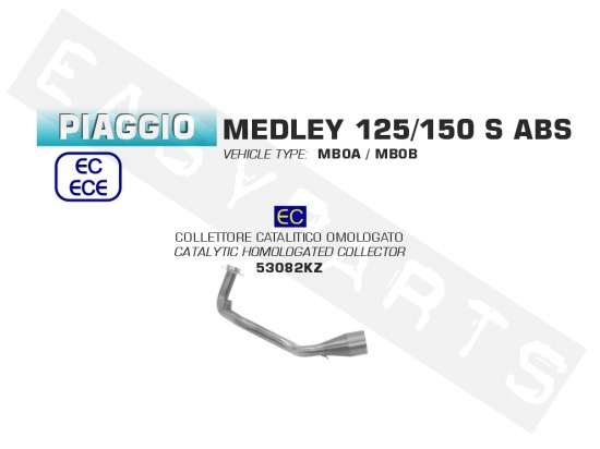 Uitlaatbocht ARROW 'Catalytic' Piaggio Medley 125-150i E5 2020->