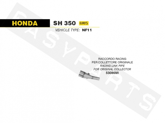 Uitlaatbocht ARROW Racing ARROW Honda SH 350i E5 2021-2022