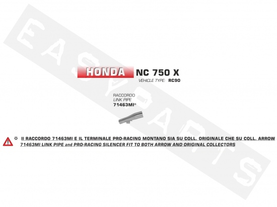 Krümmerrohr Arrow Urban 'racing' Honda Integra/ Nc 700-750i