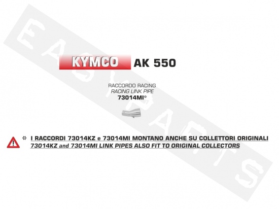 Mid-pipe ARROW 'Racing' AK550 '17-'20