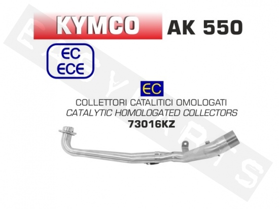 Uitlaatbocht ARROW 'Catalytic' Kymco AK 550i E4 '17-18