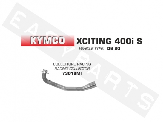 Uitlaatbocht ARROW 'Racing' Kymco X-Citing S 400i '19-'20