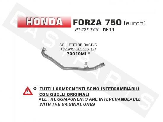 Uitlaatbocht ARROW 'Racing' Honda Forza 750i E5 '21->