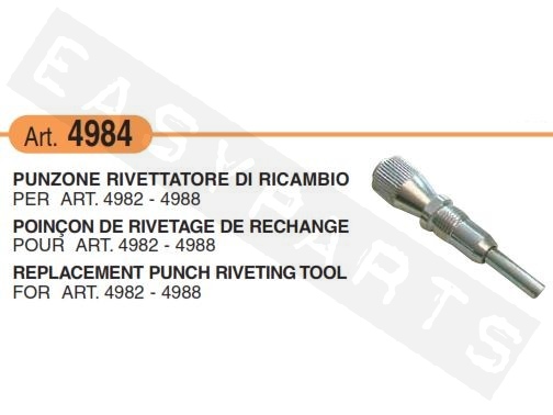 Replacement punch rivetting tool for BUZZETTI 4982 and 4988
