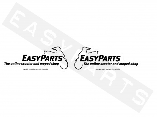 Stickerset EASYPARTS Zwart (18cm) Rechts & Links