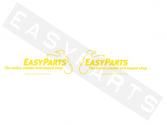 Set autocollants EASYPARTS jaune (18cm) droit & gauche