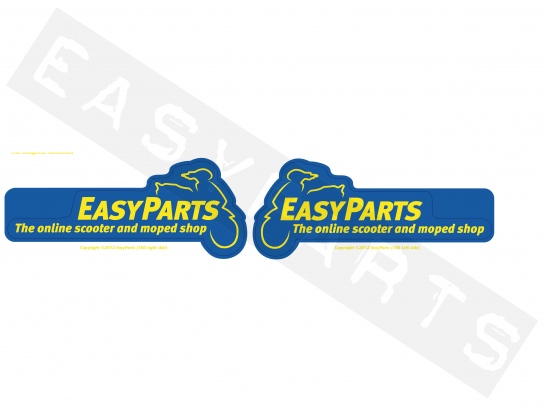 Set autocollants EASYPARTS bleu/ jaune (18cm) droit & gauche