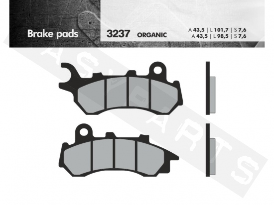 Brake pads NOVASCOOT Organic FT3237