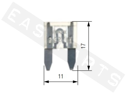 Fusible enfichable Mini 11mm 25A (transparent)