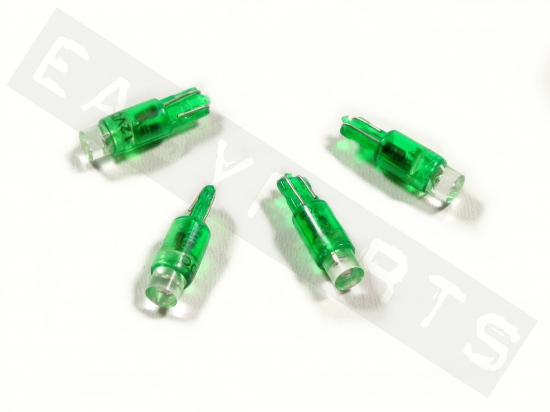 Bombilla LED T5 12V verde (contiene 4)