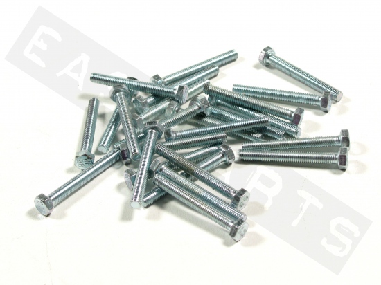 Tornillo hexagonal DIN 933 M5x40 acero galvanizado (contiene 25)