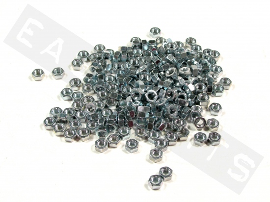 Tuercas hexagonales DIN 934 M5 acero galvanizado (contiene 200)