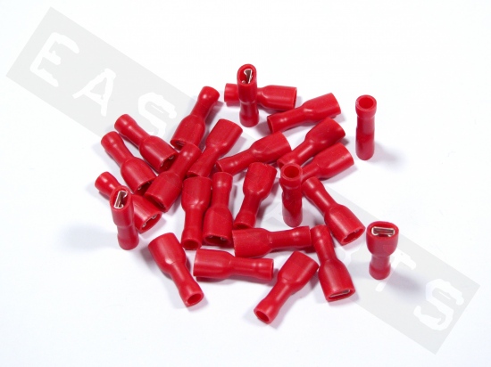 Cosse isolée BOFIX plate femelle 6,3mm rouge Ø0,5-1,5mm² (25 pcs)