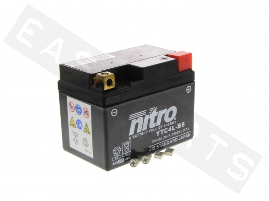 Batterie NITRO NTC4L-BS 12V-4Ah (sans entretien, en gel)