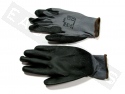 Paire gants travail nylon enduit PU-Flex noire
