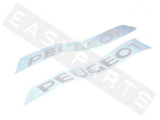 Plancha pegatinas letras Peugeot blancas