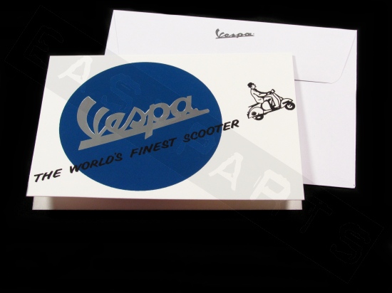 Ansichtkaart & Envelop VESPA 'The World's Finest Scooter'