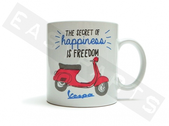 Mok VESPA 'The Secret of Happiness is Freedom' Wit 
