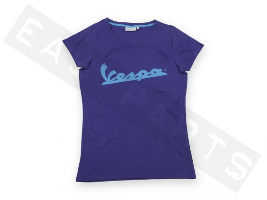 T-shirt VESPA 'Logo bleu' violet Femme