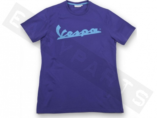 Maglietta VESPA 'Logo blu' viola Donna