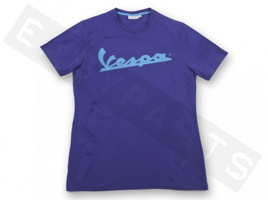 Maglietta VESPA 'Logo blu' viola Uomo
