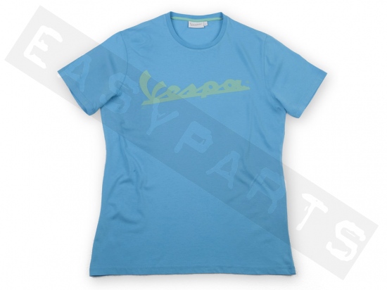 Maglietta VESPA 'Logo verde' blu cielo Uomo