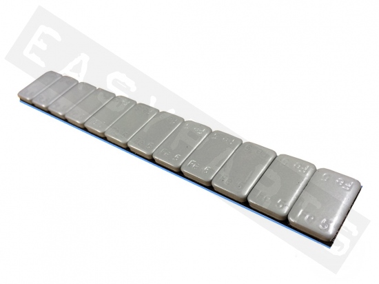 Plancha de contrapesos adhesivos zinc (Strip 12x5 Gram)