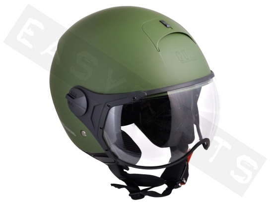 Helmet Demi Jet CGM 107A Florence Matt Green (shaped visor)