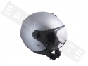 Helmet Demi Jet CGM 107A Florence Silver (shaped visor)