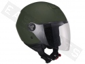 Helmet Demi Jet CGM 107A Florence Mono Matt Green (long visor)