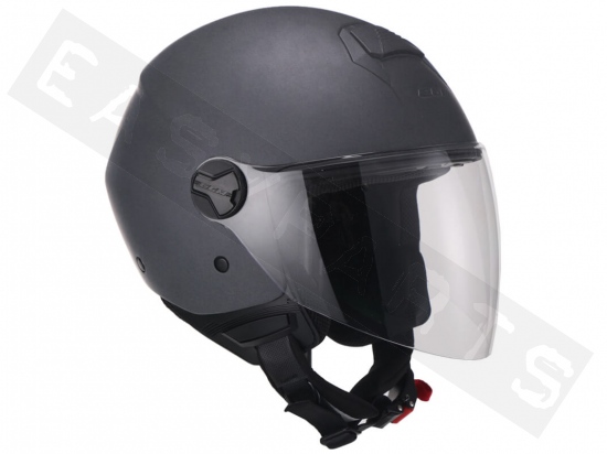 Helmet Demi Jet CGM 107A Florence Mono Satin Anthracite (long visor)
