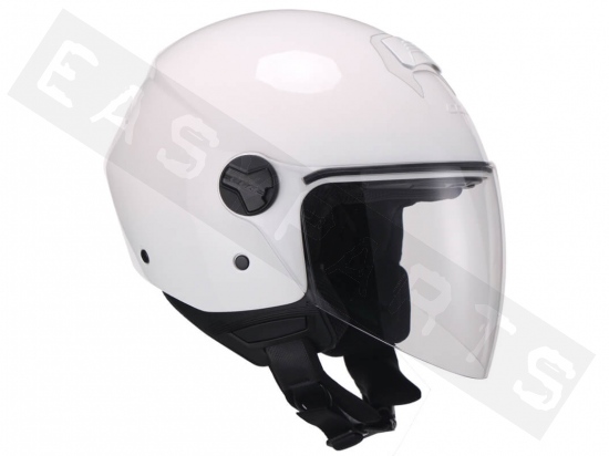 Helmet Demi Jet CGM 107A Florence Mono White (long visor)