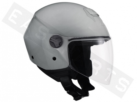 Helmet Demi Jet CGM 107A Florence Mono Silver (long visor)