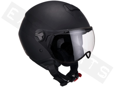 Helmet Demi Jet CGM 107A Florence Mono Matt Black (formed visor)
