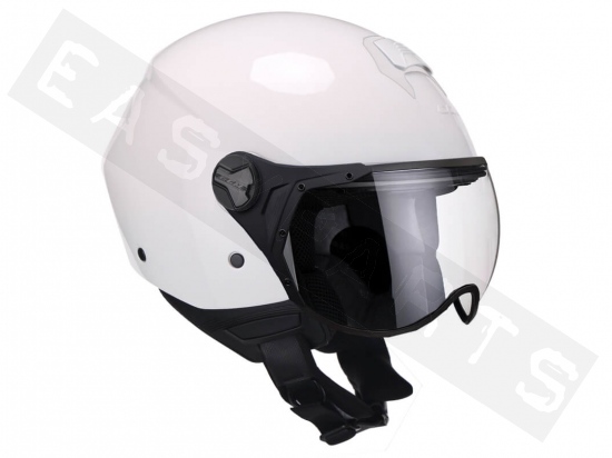 Helmet Demi Jet CGM 107A Florence Mono White (formed visor)