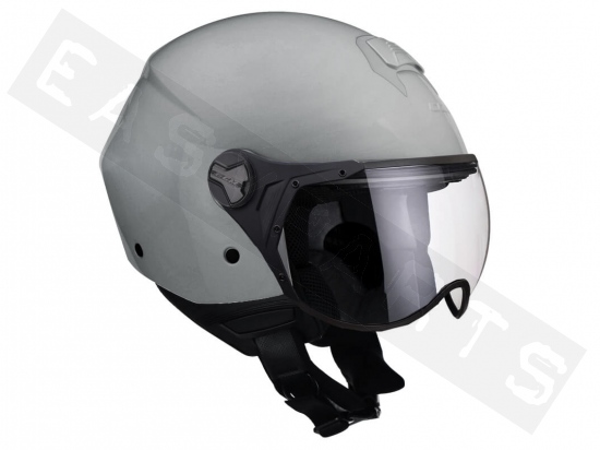 Helmet Demi Jet CGM 107A Florence Mono Silver (formed visor)
