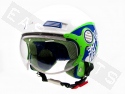 Helmet Demi Jet CGM 107K Sport Green Metallic (shaped visor) XS