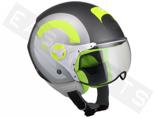 Helmet Demi Jet CGM 107R Taormina Titanium matt (shaped visor)